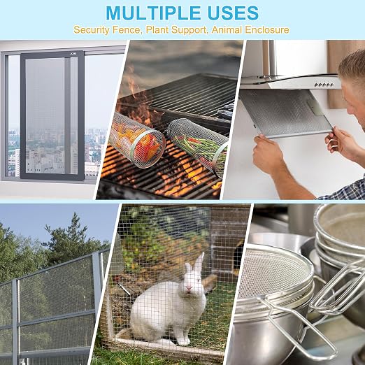 8 Pcs 13x9 120 Mesh 304 Stainless Steel Wire Mesh Sheet, Rustproof Metal Mesh - Image 3