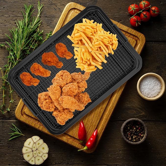 Air Fryer Basket for Oven, OPENICE 18.6" x 12.8" Air Fryer Basket and Tray Set - Image 7