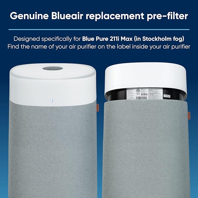 BLUEAIR Genuine Pre-Filter Blue Pure 211i Max Air Purifier, Washable Fabric - Image 2
