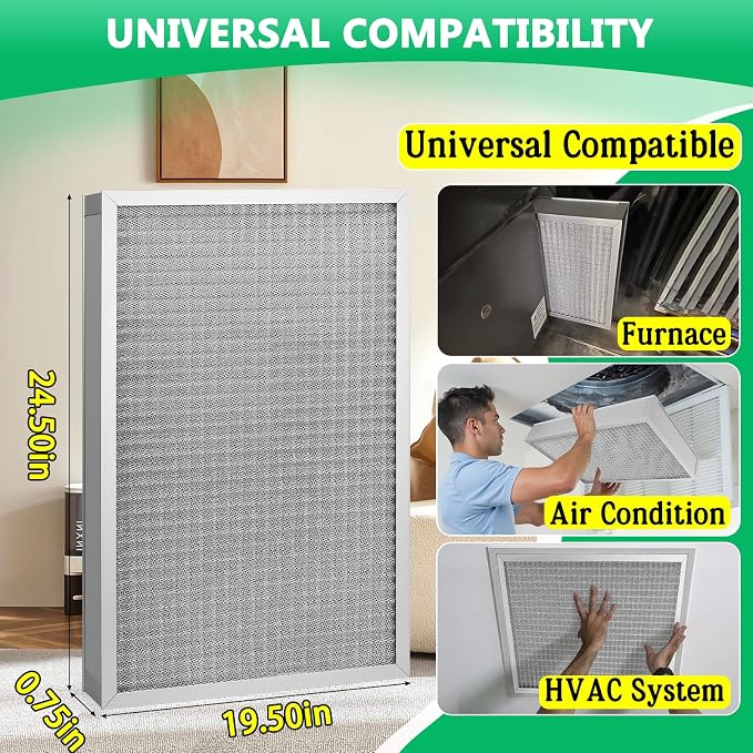 20×25×1 Air Filter MERV-11 | Washable Reusable Furnace Filter| 2-Pack | - Image 2
