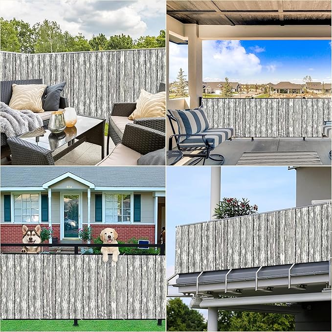 Fence Privacy Screen 4.6' x 6.6' UV Protection Weather-Resistant Patio Privacy - Image 7