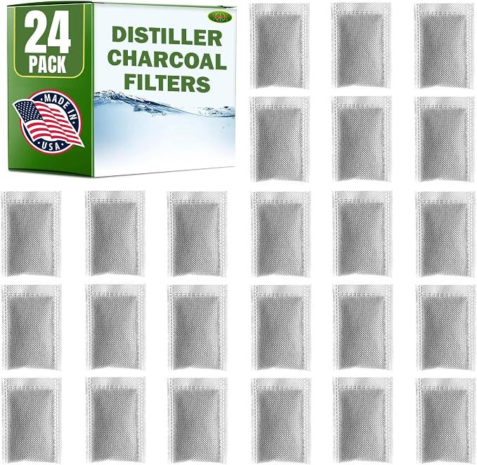 Green Piece® 24 Pack Distiller Filters – Activated Charcoal Carbon Sachets | by GreenPiece