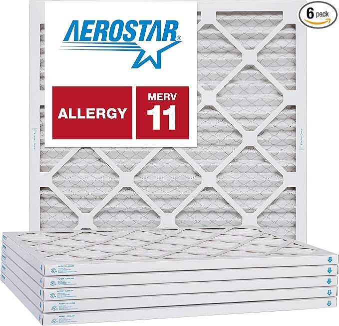 Aerostar 21 1/4x21 1/4x1 MERV 11, Pleated Air Filter, 21 1/4 x 21 1/4 x 1 by AirFiltersDelivered