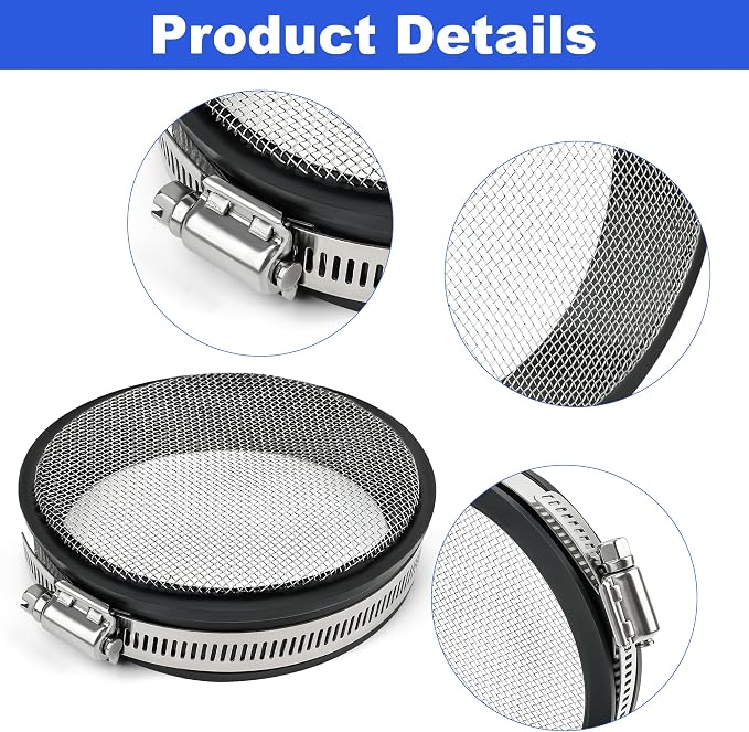 4″ Turbo Inlet Guard Steel Mesh Screen, Universal 4″ / 102 mm Fit - Image 4