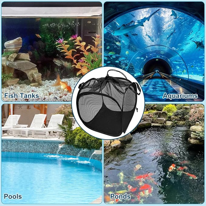 2Pcs Pop Up Pond Filter Bag 10inch Stainless Steel Wire Water Pump Barrier Box - Image 6
