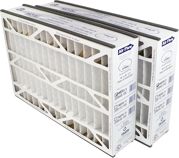 Trion Air Bear 255649-105 – 16” x 25” x 5” Pleated Air Filter, MERV 8 by Unknown