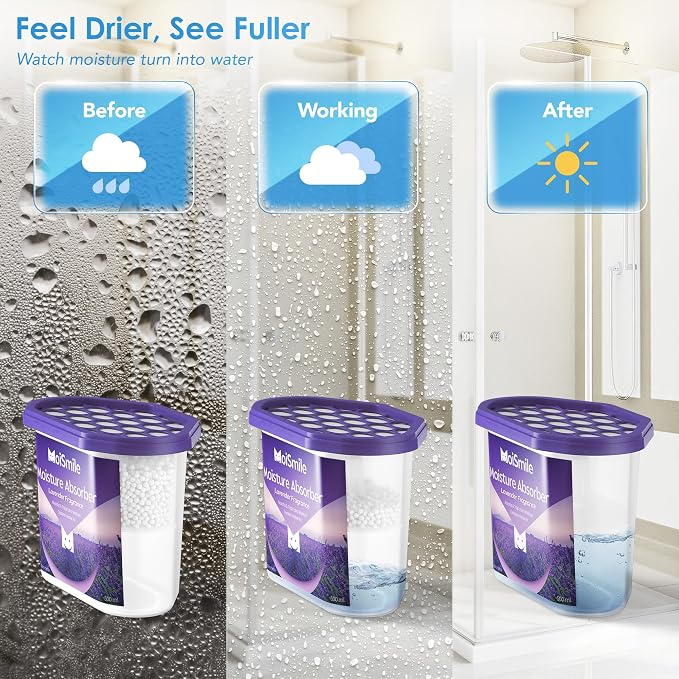 Moisture Absorbers, Fast Acting Lavender Scent Humidity Absorber & Odor - Image 2