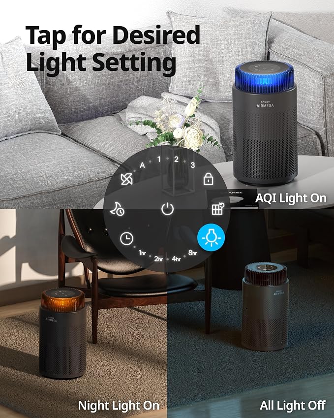 COWAY Air Purifiers for Home up to 810 ft², HEPA and Carbon Filter for Smoke - Image 6