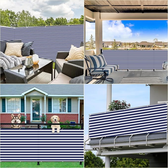 Privacy Screen Protector 2.5' x 19.7' Durable and UV Resistant Garden Fence - Image 7