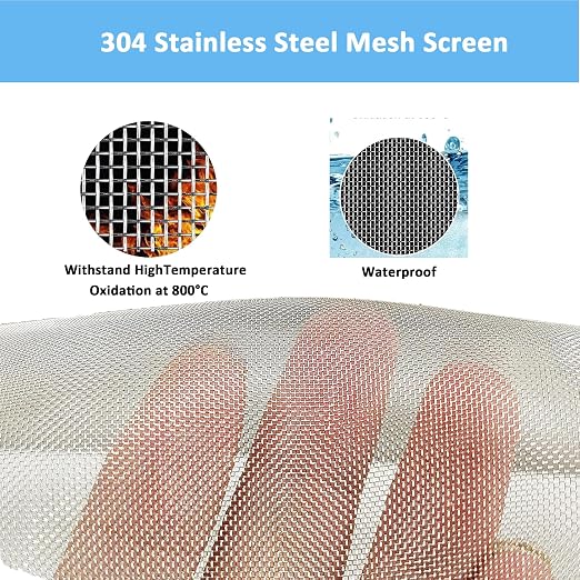 304 Stainless Steel Mesh Screen#40Mesh -Size:15.7"x47.2", - Image 3