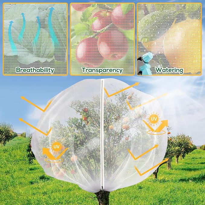7.8 x 7.8 ft Large Fruit Tree Netting Cover - Image 5