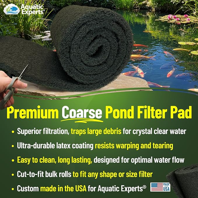 Aquatic Experts Classic Koi Pond Filter Pad COARSE – Bulk Roll Pond Filter Media - Image 2