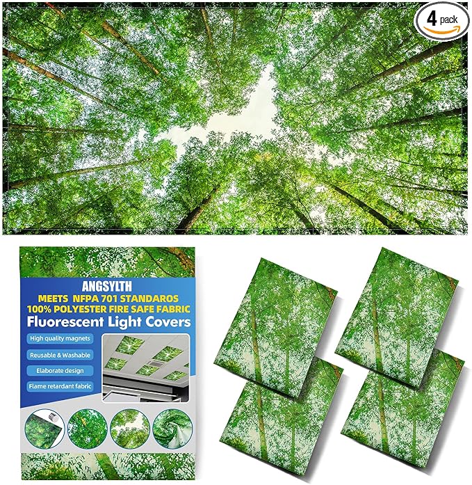 ANGSYLTH 4 Pcs Fluorescent Light Covers by ANGSYLTH