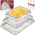 3 Set Air Fryer Basket, Air Fryer Pans and Tray by MakeCookingMoreEasier