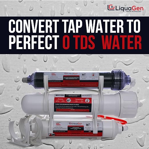 LiquaGen 4 Stage Reverse Osmosis and Deionization Portable Space Saver Water - Image 2