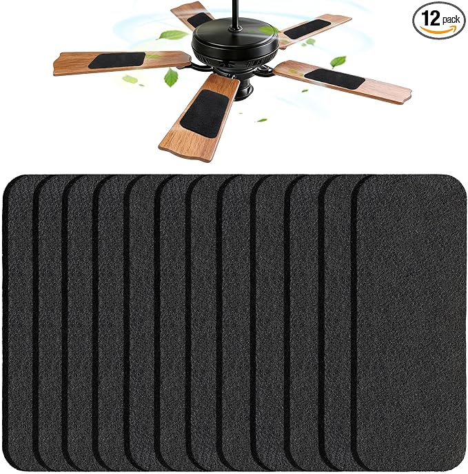 12 Pack Ceiling Fan Filters for Blades Fan Air Purifier Pad Dust Catcher | by MOUNTCLIM