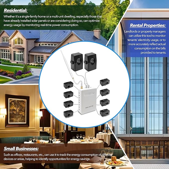 Smart Home Energy Monitor with 8 50A Circuit Level Sensors, Measure Power Usage - Image 4