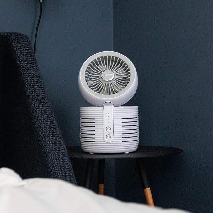 Crane 2-in-1 Air Purifier and Desk Fan, Fan and Air Purifier Combo, Night Stand - Image 7