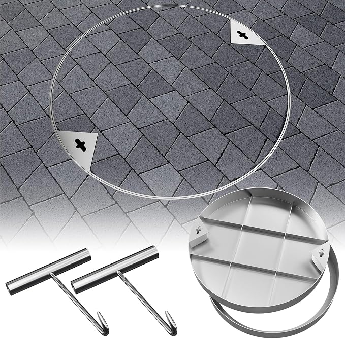 36 inch Stainless Steel Round Invisible Manhole Cover | Embedded Septic Tank by Domart