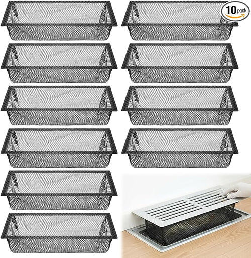 10 Pcs 4 x 10 Inch Floor Register Cover Trap, Floor Vent Filters Screen Floor by Unknown