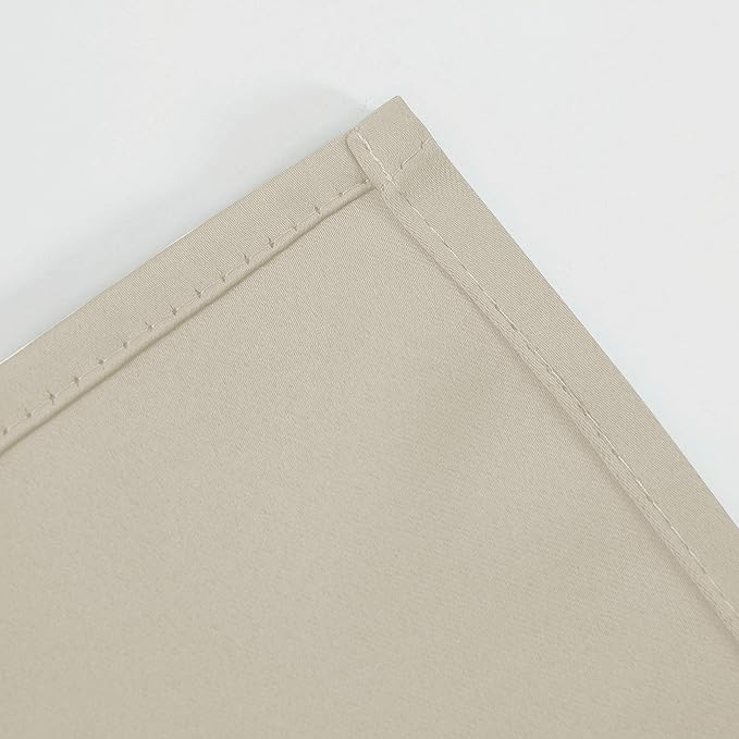 LEMOMO Light Beige Thermal Blackout Curtains/42 x 84 Inch/Set of 2 Panels Room Darkening Curtains for Bedroom