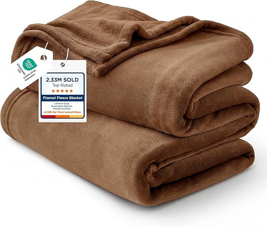 Bedsure GentleSoft Fleece Blanket Twin Size Orange - 300GSM Lightweight Plush Fuzzy Cozy Soft Warm Blanket for Bed, Sofa, Couch, Travel, Camping, 60x80 inches