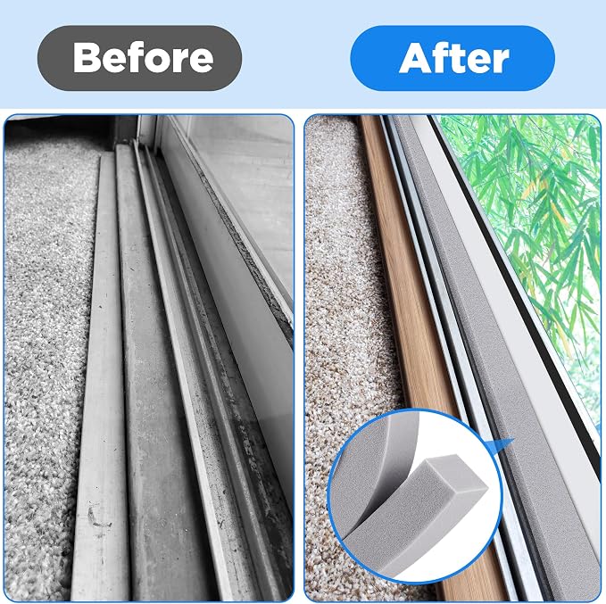 moonoom 6 Pcs Foam Air Conditioner Weatherseal Tape-1'' x 1'' x 6.5ft Air - Image 5