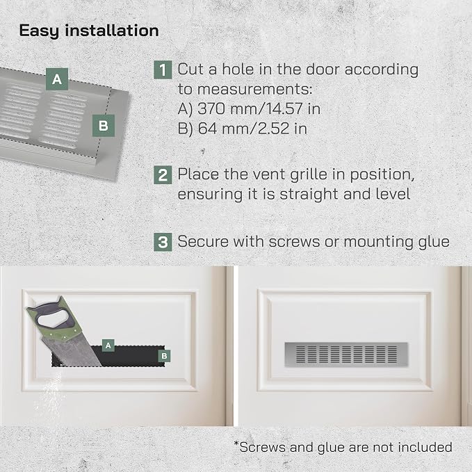 Vent Systems 15.75 x 3.15 Rectangular Door Vent - Image 3
