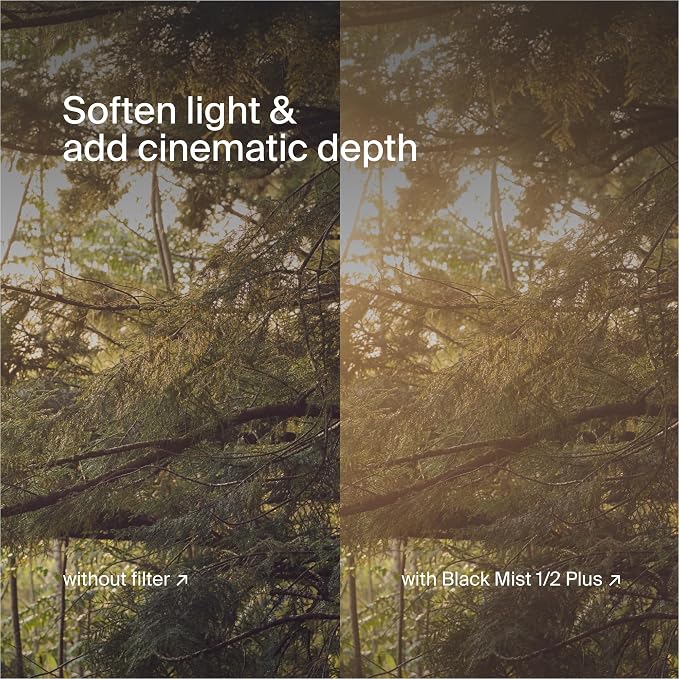 Urth 72mm Magnetic Ethereal Black Mist ½ Diffusion Lens Filter — Cinematic - Image 6