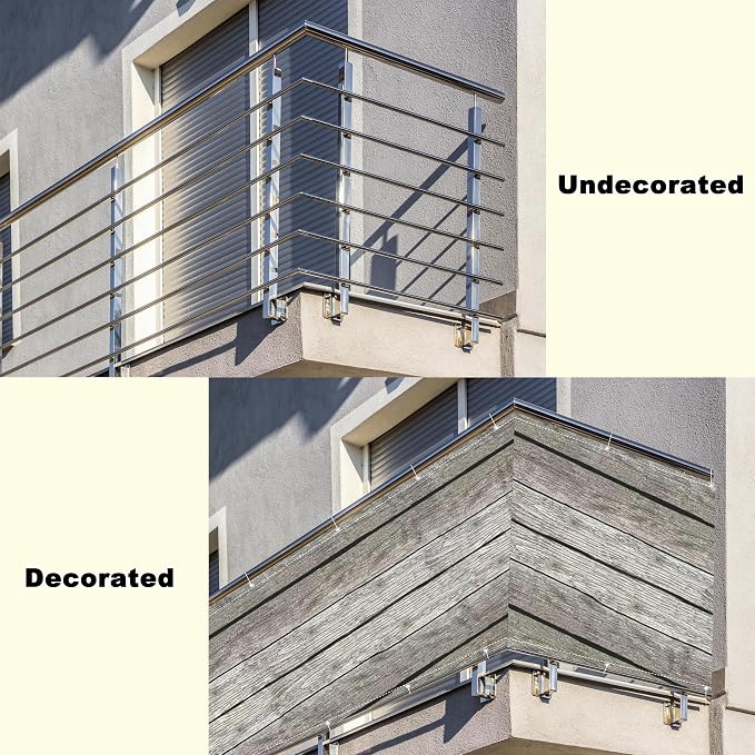 Balcony Privacy Screen 2.3' x 16.4' Durable and UV Resistant Privacy Screen - Image 8
