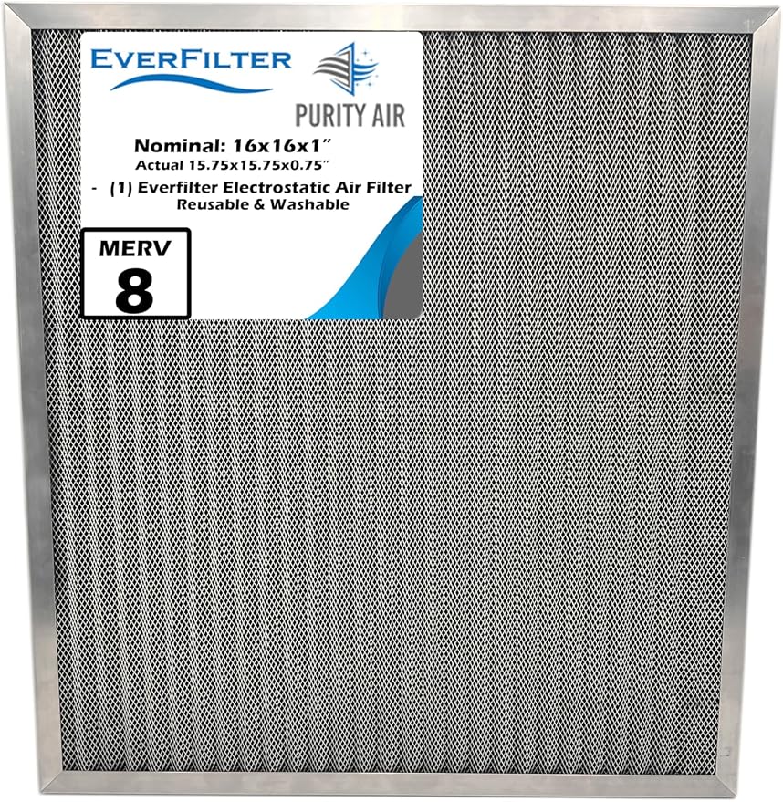 16x16x1 Electro-static Air Filter AC Furnace Filter, Reusable & Washable by PurityAir