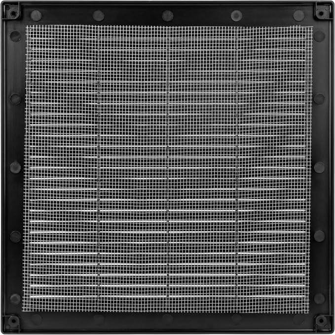 12 x 12 Inch Black Air Vent Cover – Plastic Square Air Vent Grill Cover - Image 9