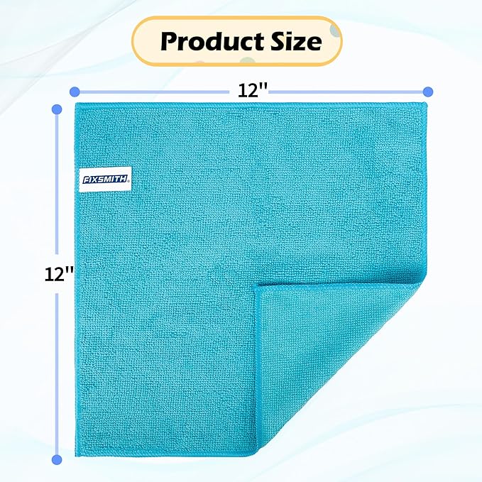 FIXSMITH Microfiber Cleaning Cloth, 20 Pack Cleaning Rags, Cleaning Towels - Image 9