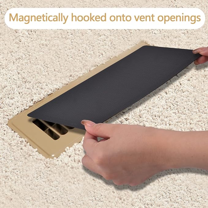 JEPELUS 4 Pack Floor Vent Covers, Magnetic Screen Mesh Floor Registers | - Image 5