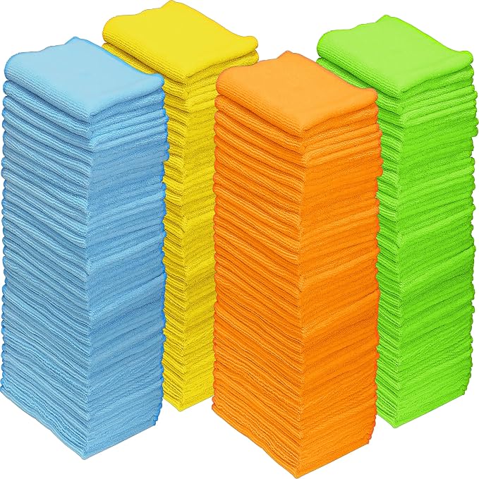 Simple Houseware Microfiber Cleaning Cloth 150 Pack, 4 Colors by SimpleHouseware