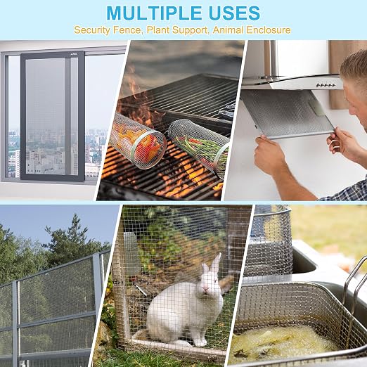 8 Pcs 13x9 20 Mesh 304 Stainless Steel Wire Mesh Sheet, Rustproof Metal Mesh - Image 3