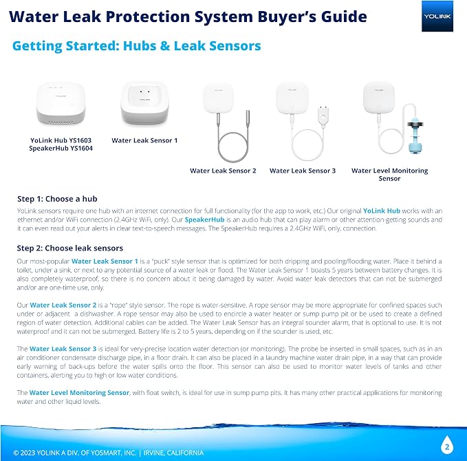 YoLink Water Leak Sensor 2, 1/4 Mile World's Longest Range Smart Home Water - Image 4