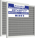 20x25x1 Reusable Air Filter, Washable Filter, Electrostatic, MERV 8, Lasts a by Grairsdgin