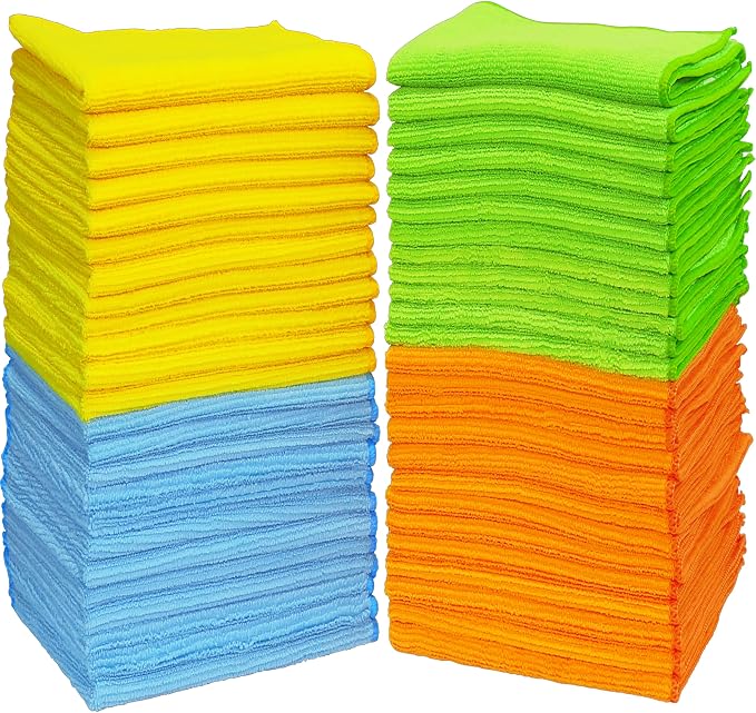 Simple Houseware Microfiber Cleaning Cloth 50 Pack, 4 Colors by SimpleHouseware