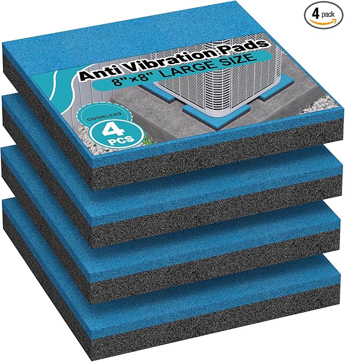 4 Pack Anti Vibration Pads, Heavy Duty Rubber Pads, Air Compressor, Washing by Chiligent