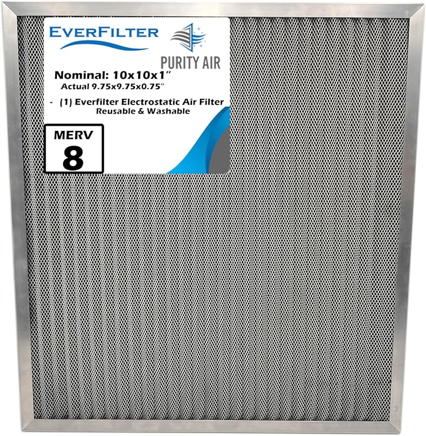 10x10x1 Electro-static Air Filter AC Furnace Filter, Reusable & Washable by PurityAir