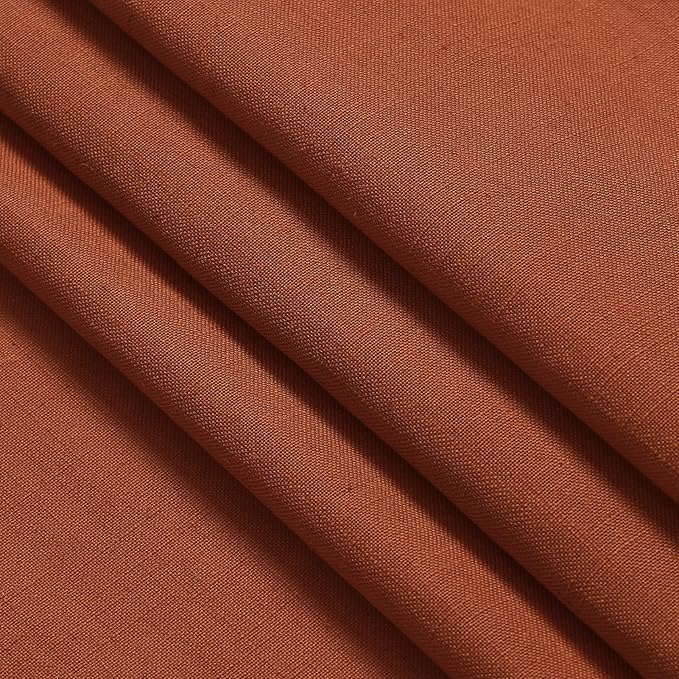 Nanspring Extra Long Curtains 132 inch Length 2 Panels Back Tab Terracotta Curtains Rustic Farmhouse Boho Fall Decor Brick Burnt Orange Semi Sheer Linen Curtain for Floor to Ceiling Window 11 Ft