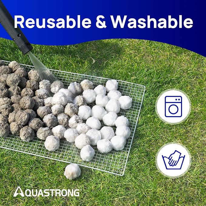 AQUASTRONG Pool Filter Balls for Sand Filters, 4.6 lbs Reusable Pool Sand - Image 5