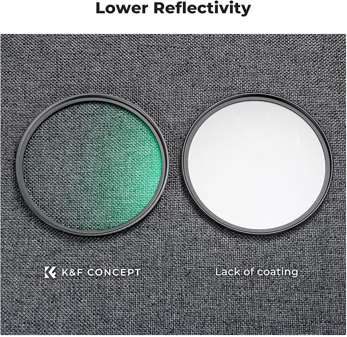 K&F CONCEPT 77mm Black Diffusion 1/4 & 1/8 Filters Kit Mist Cinematic Effect - Image 6
