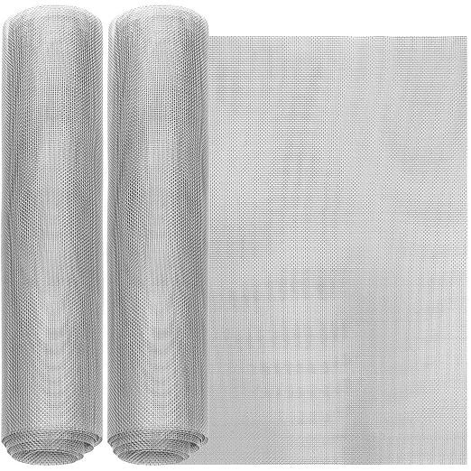 SATINIOR 2 Packs 11.8 x 39.3 Inch 304 Stainless Steel Woven Wire Mesh Fine by SATINIOR