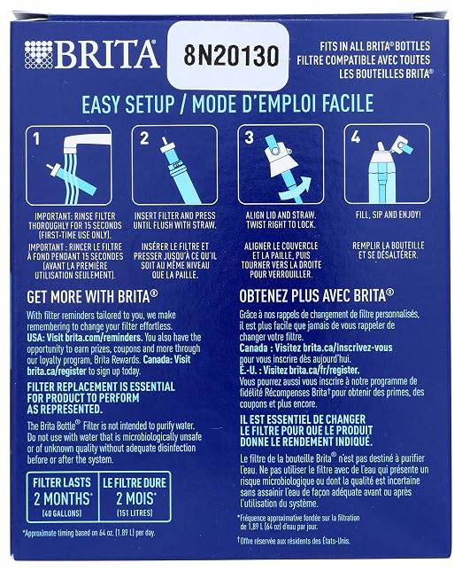 Brita Water Bottle Replacement Filters, Replaces 1, 800 Plastic Water Bottles a - Image 2