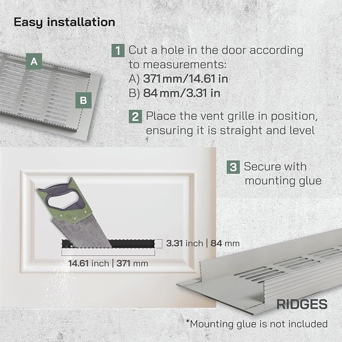 Vent Systems 15.75 x 3.94 Air Supply Ventilation Grille - Image 4
