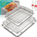Air Fryer Basket, OPENICE 2 Set Air Fryer Pan and Crisper Tray by OPENICE