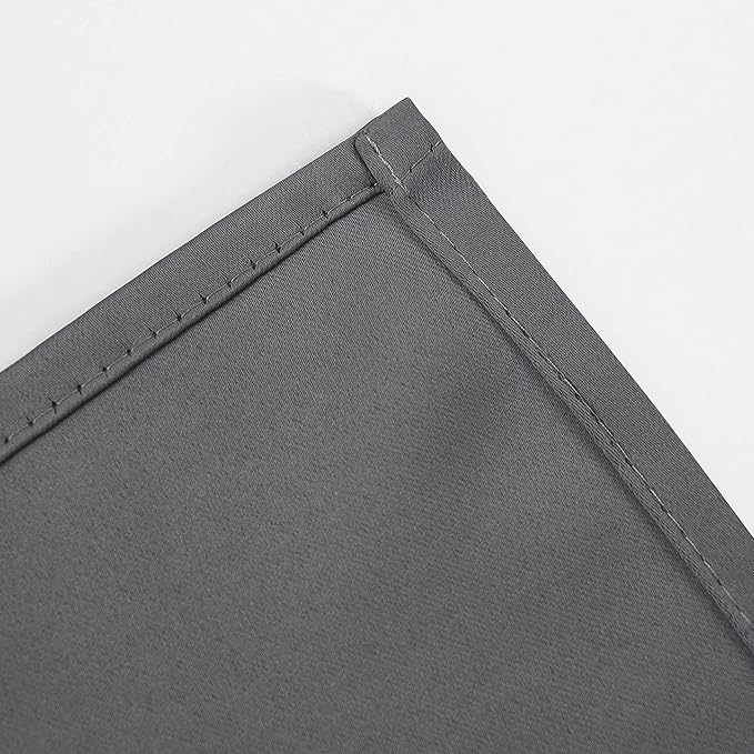 LEMOMO Grey Thermal Blackout Curtains/38 x 54 Inch/Set of 2 Panels Room Darkening Curtains for Bedroom