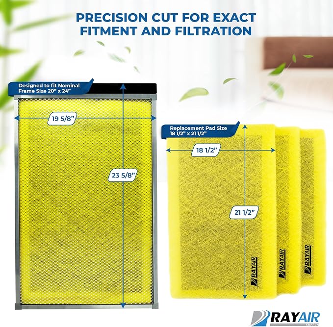 RAYAIR SUPPLY 20x24 Replacement Filter Pads Designed to Fit MicroPower Guard - Image 2